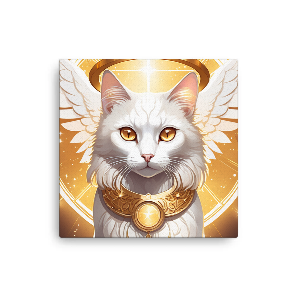 PugMug Custom White Companion Cat Canvas