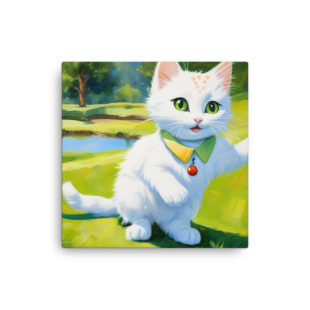 PugMug Custom White Companion Cat Canvas