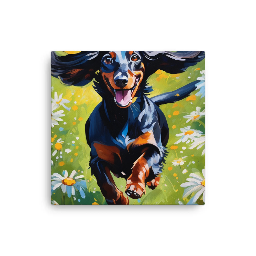 PugMug Custom Black Dachshund Canvas