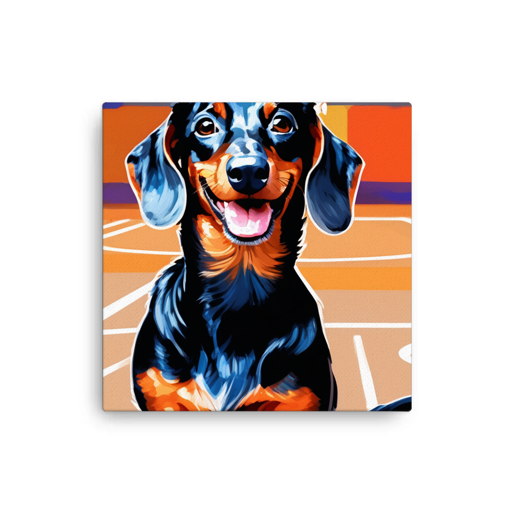 PugMug Custom Black Dachshund Canvas