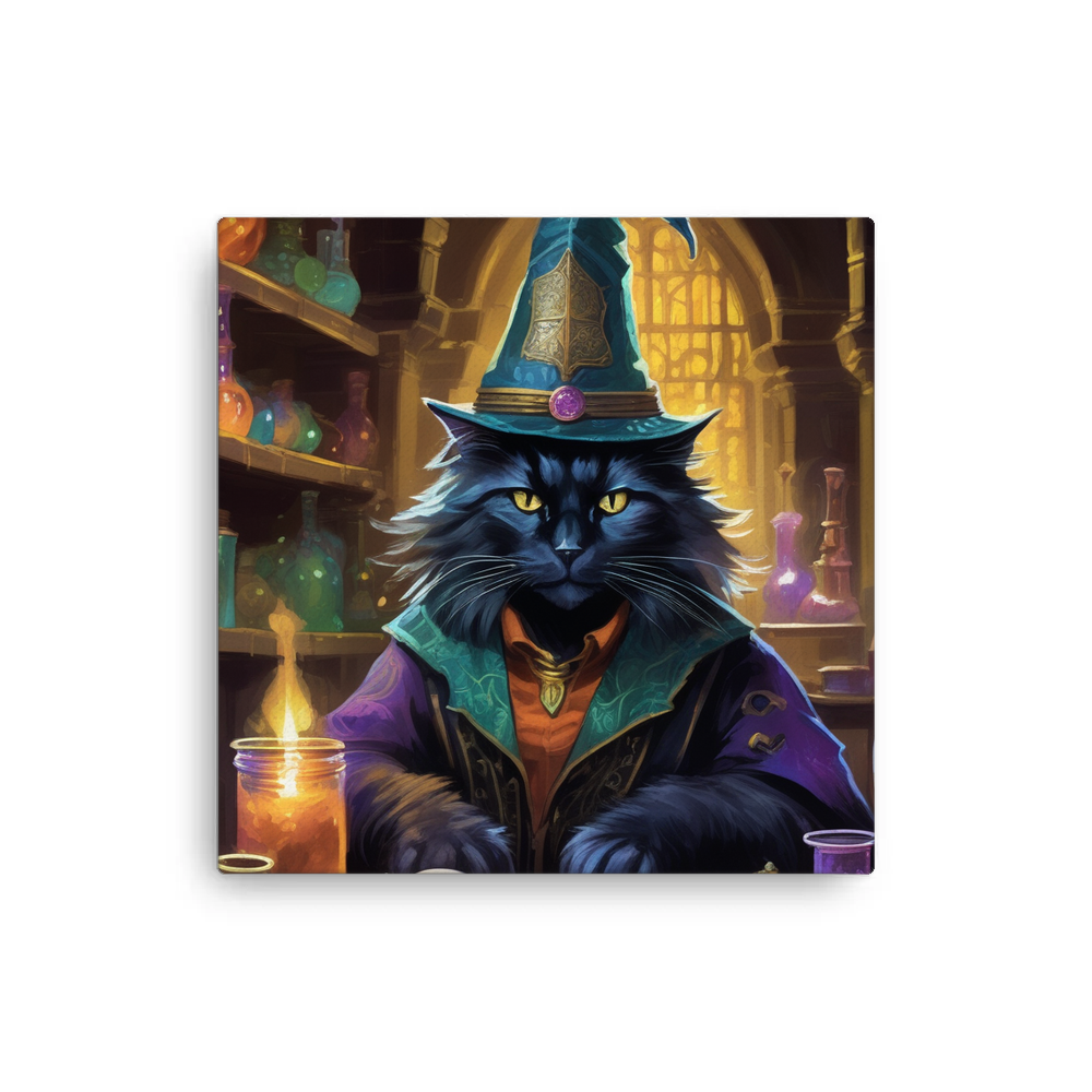 PugMug Custom Black Maine Coon Cat Canvas