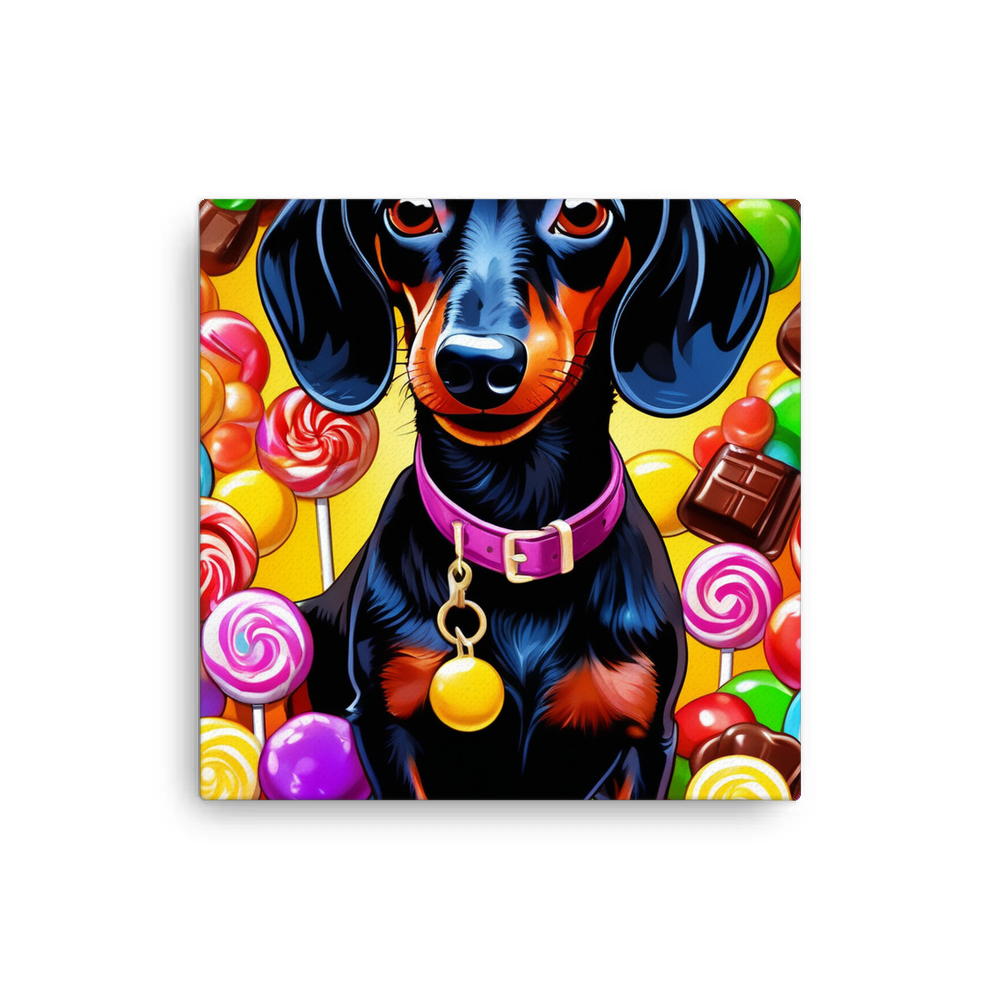 PugMug Custom Black Dachshund Canvas