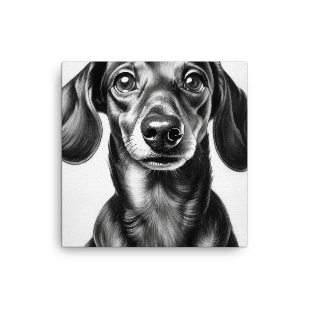 PugMug Custom Black Dachshund Canvas