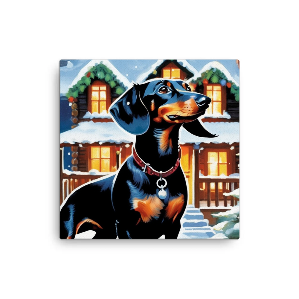 PugMug Custom Black Dachshund Canvas