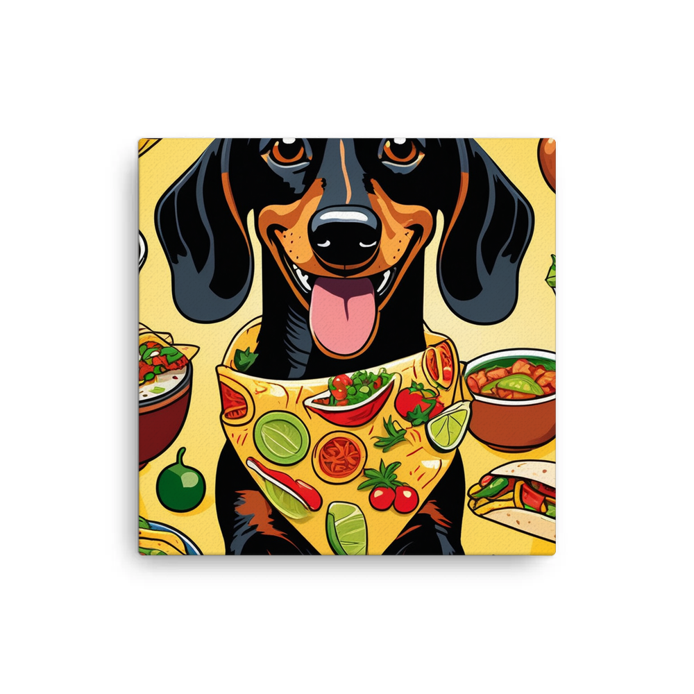 PugMug Custom Black Dachshund Canvas