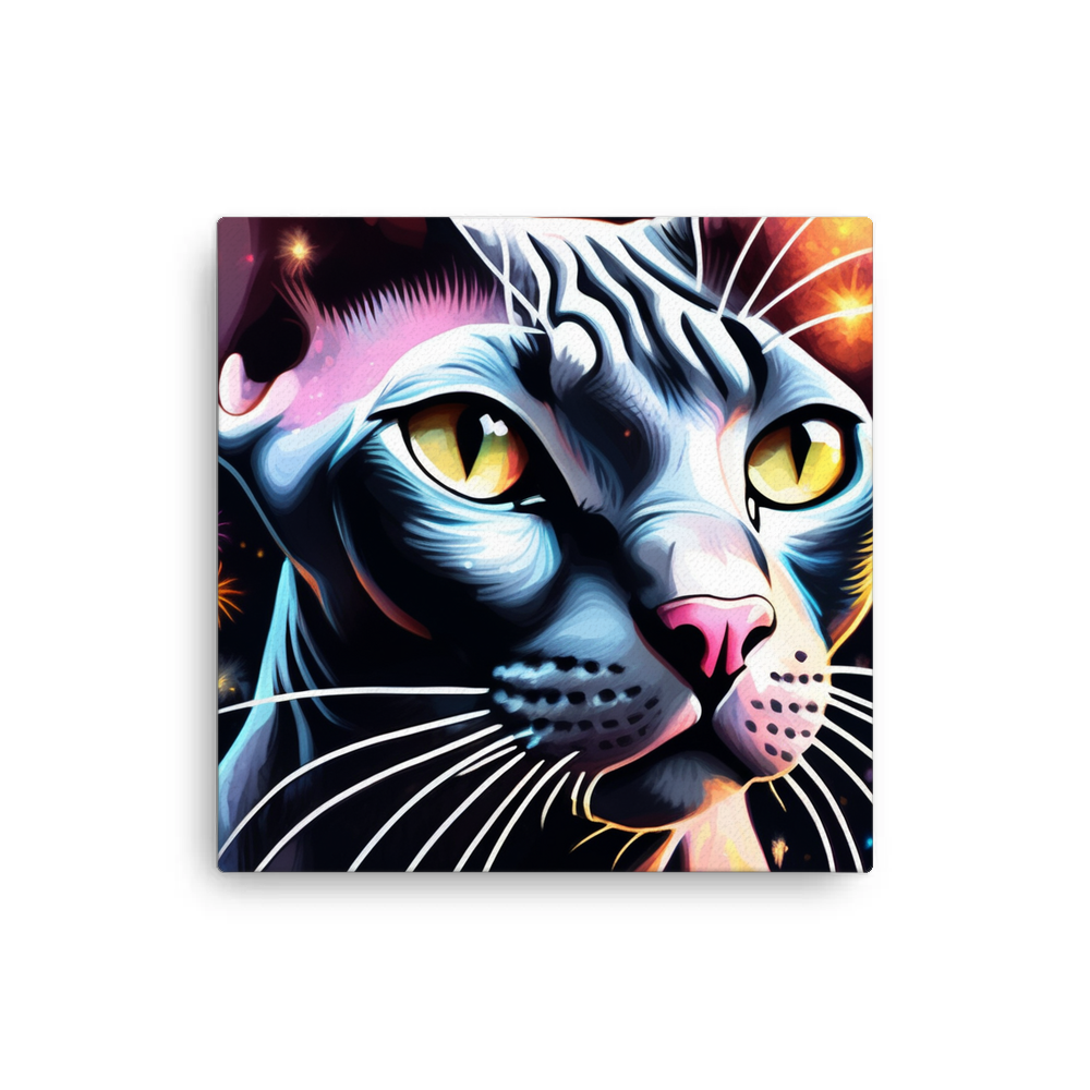 PugMug Custom Black Sphynx Cat Canvas