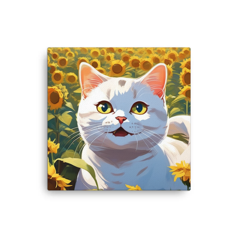 PugMug Custom White British Shorthair Cat Canvas
