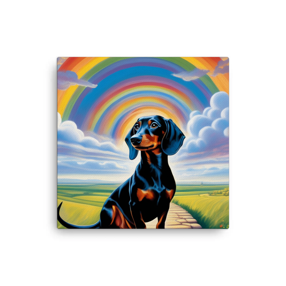PugMug Custom Black Dachshund Canvas