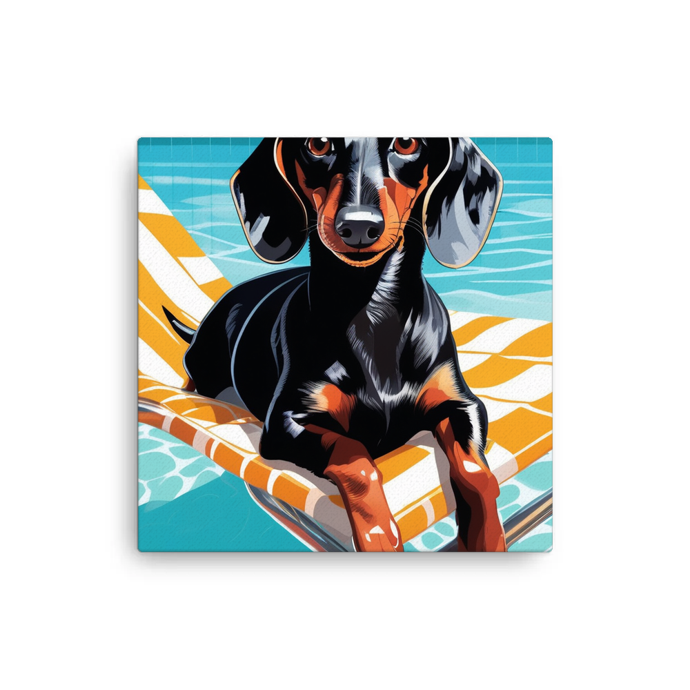 PugMug Custom Black Dachshund Canvas