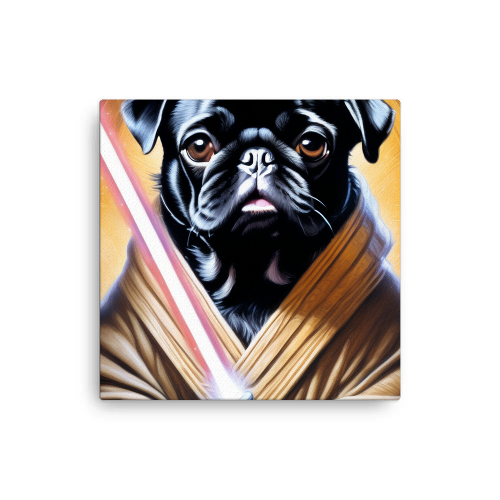 PugMug Custom Black Pug Canvas