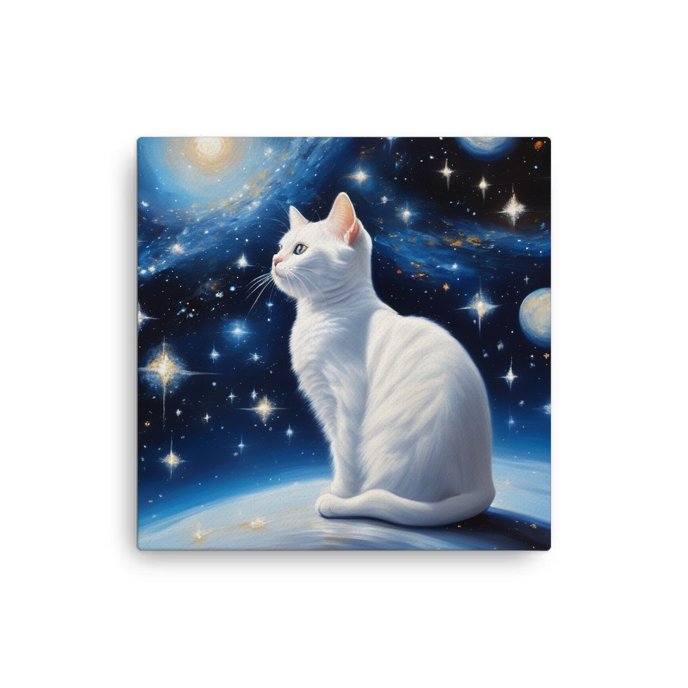 PugMug Custom White Companion Cat Canvas