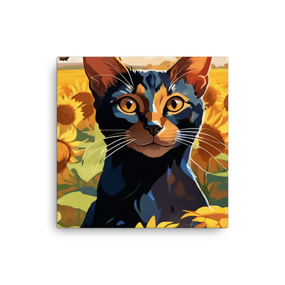 PugMug Custom Black Abyssinian Cat Canvas