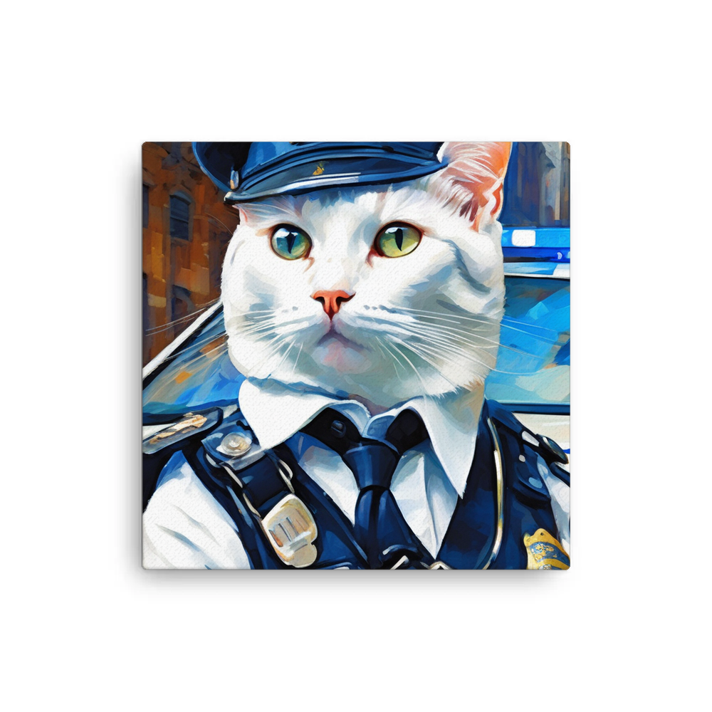 PugMug Custom White Companion Cat Canvas