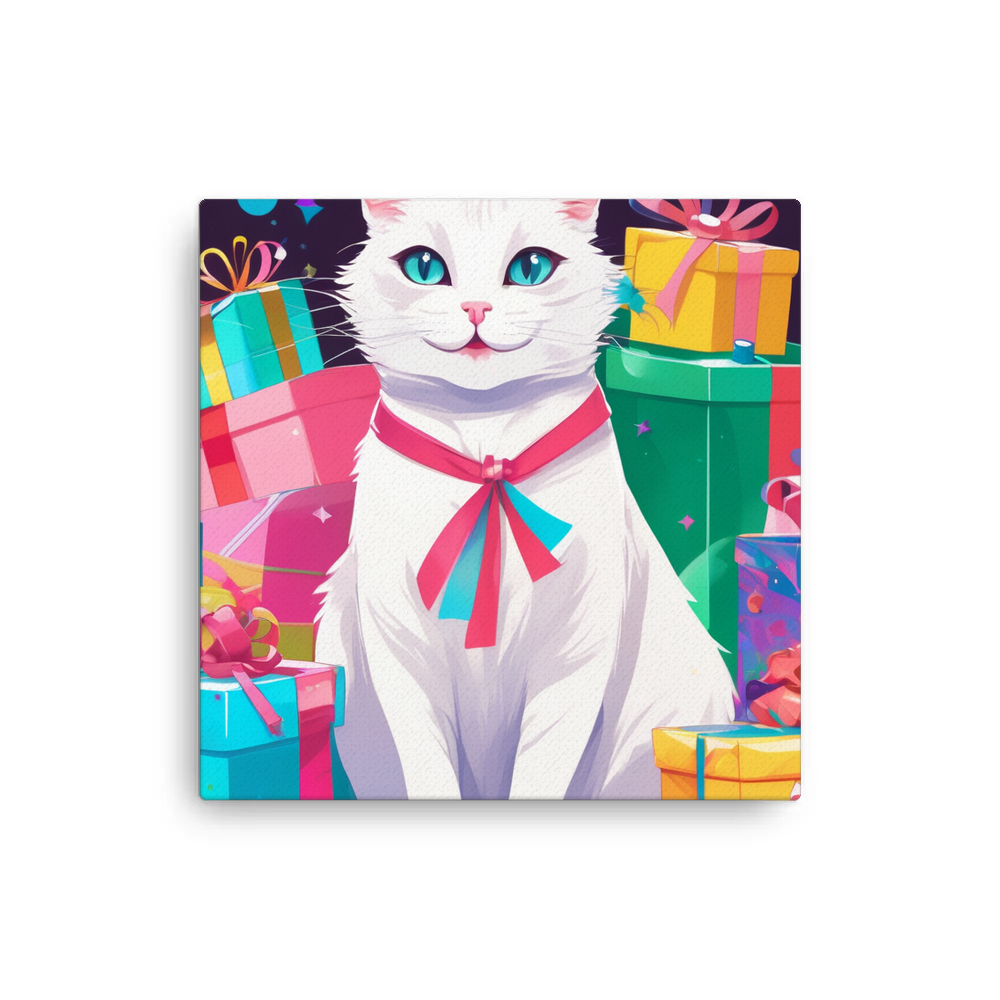 PugMug Custom White Companion Cat Canvas