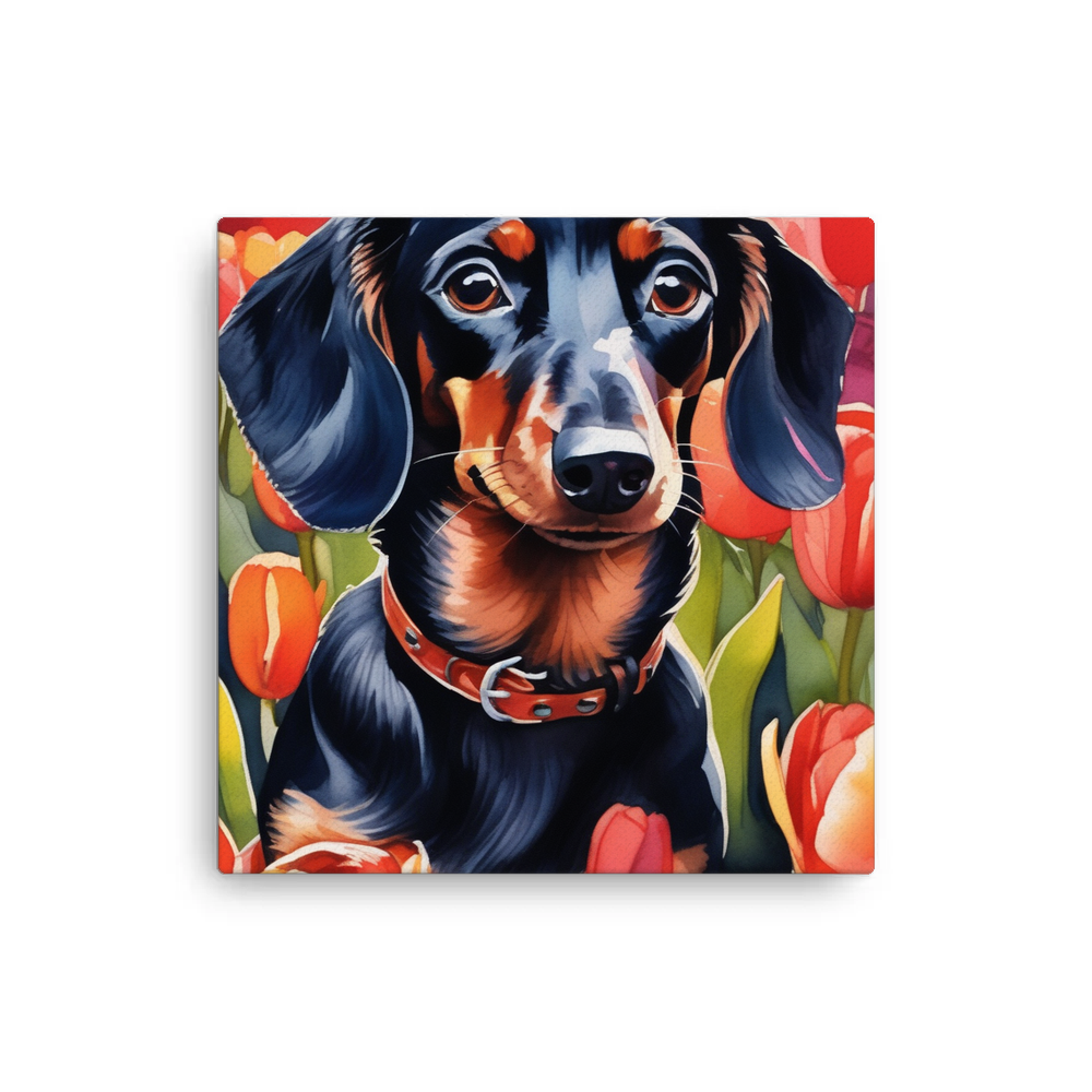 PugMug Custom Black Dachshund Canvas