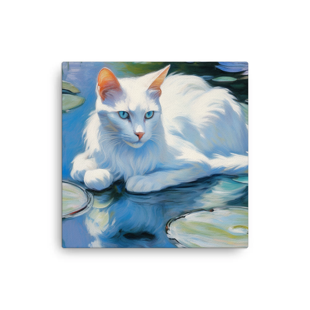PugMug Custom White Companion Cat Canvas