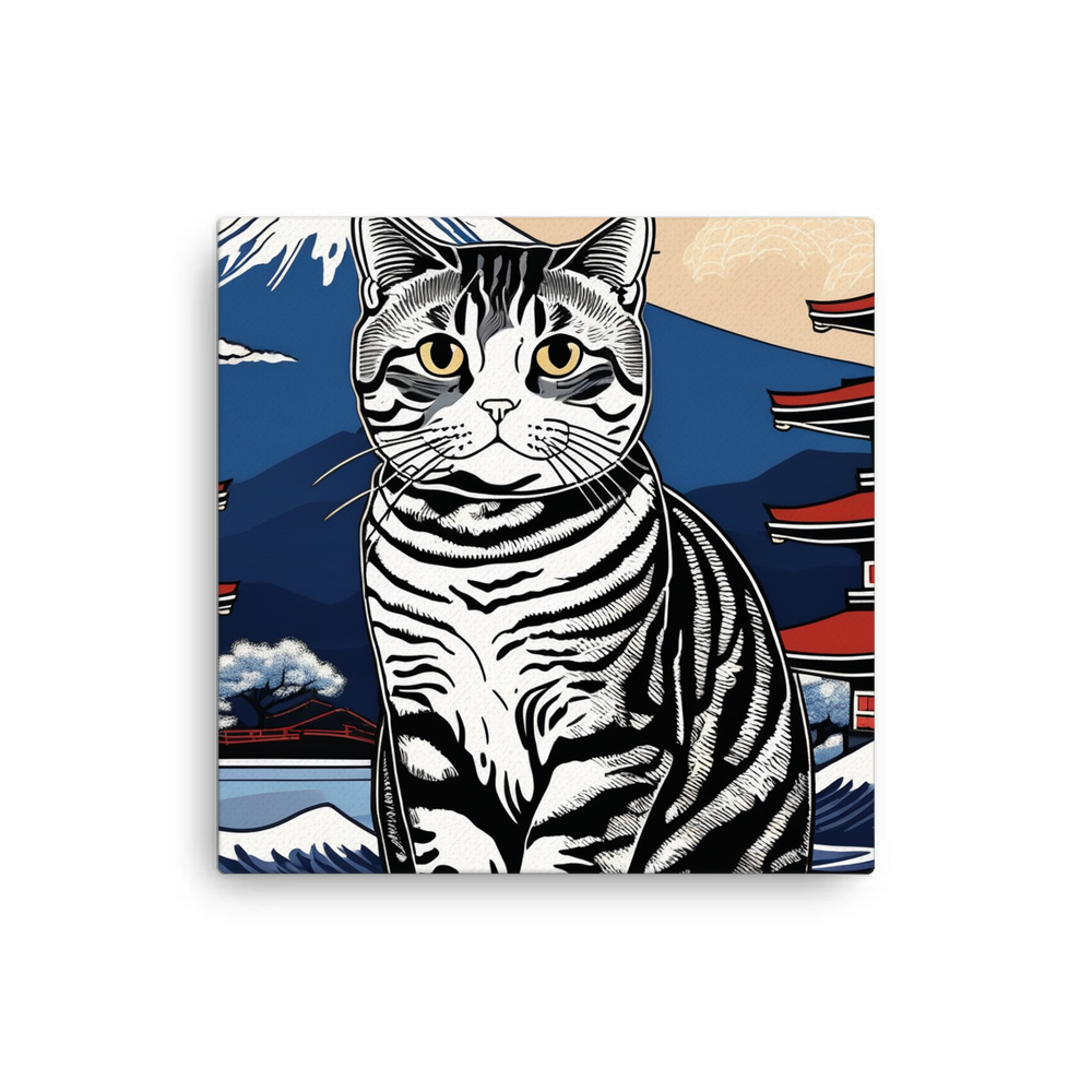 PugMug Custom Tabby Scottish Fold Cat Canvas