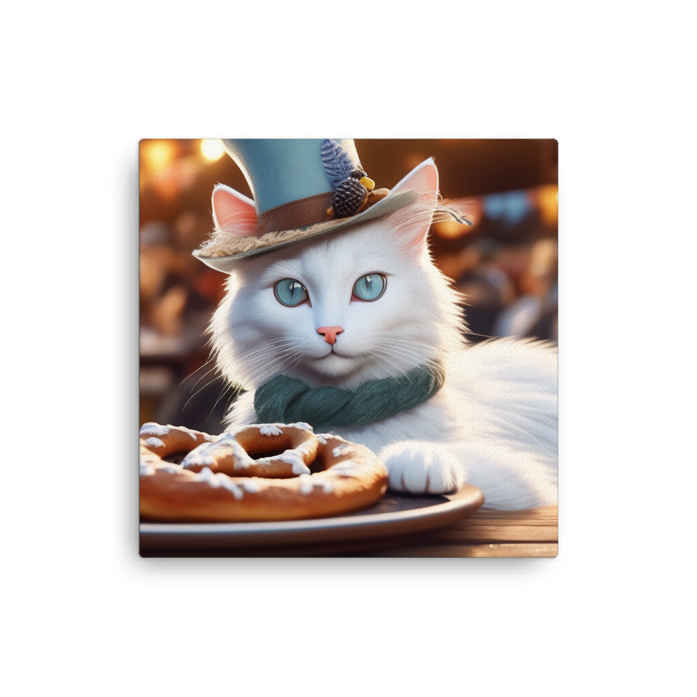 PugMug Custom White Companion Cat Canvas