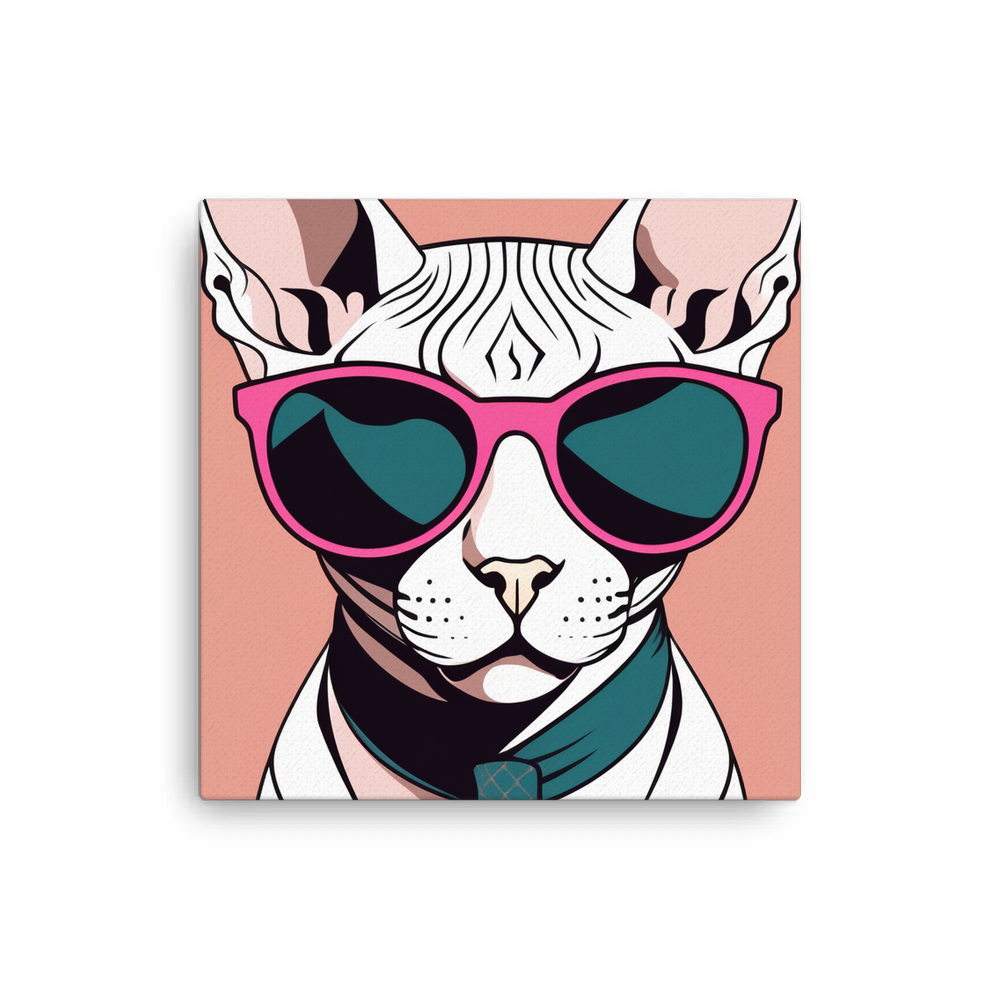 PugMug Custom White Sphynx Cat Canvas