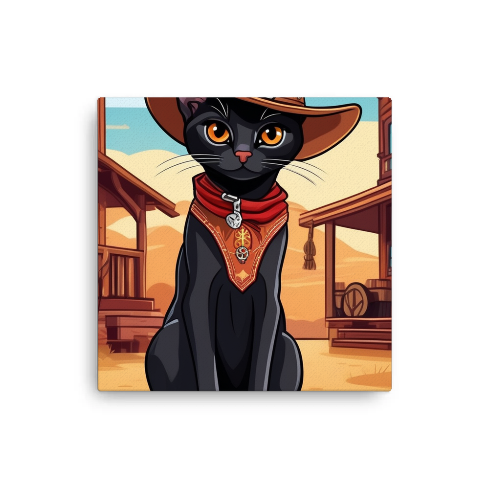 PugMug Custom Black Abyssinian Cat Canvas