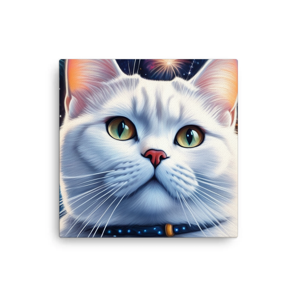 PugMug Custom White British Shorthair Cat Canvas