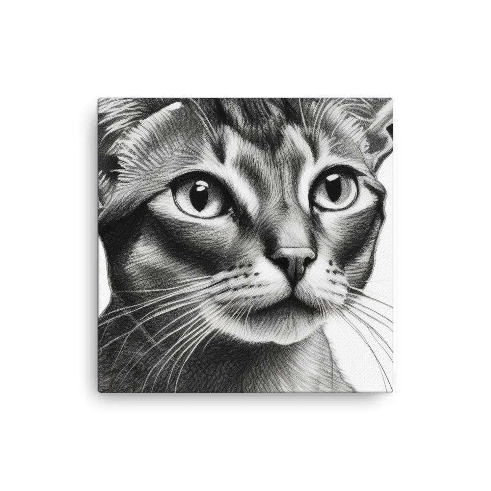 PugMug Custom Tabby Abyssinian Cat Canvas