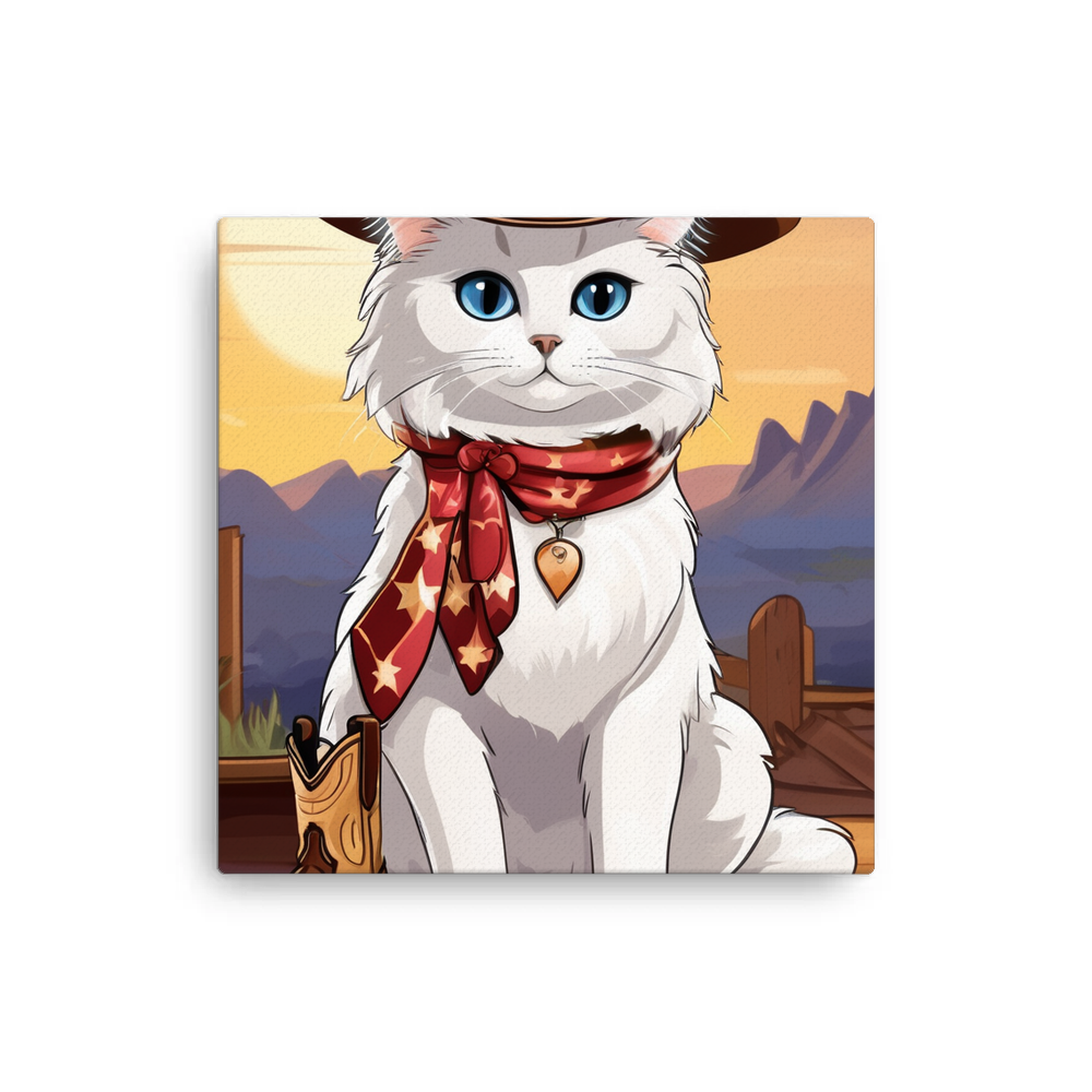 PugMug Custom White Ragdoll Cat Canvas