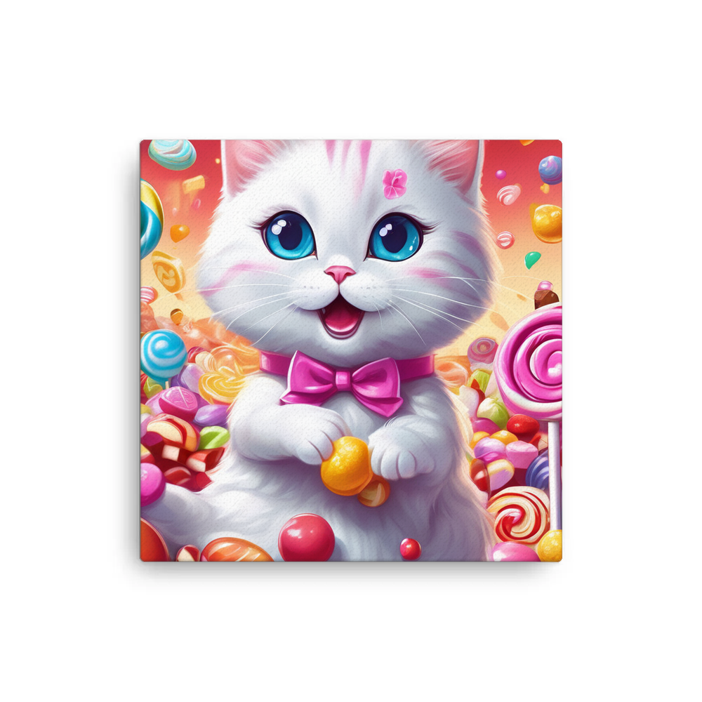 PugMug Custom White Companion Cat Canvas