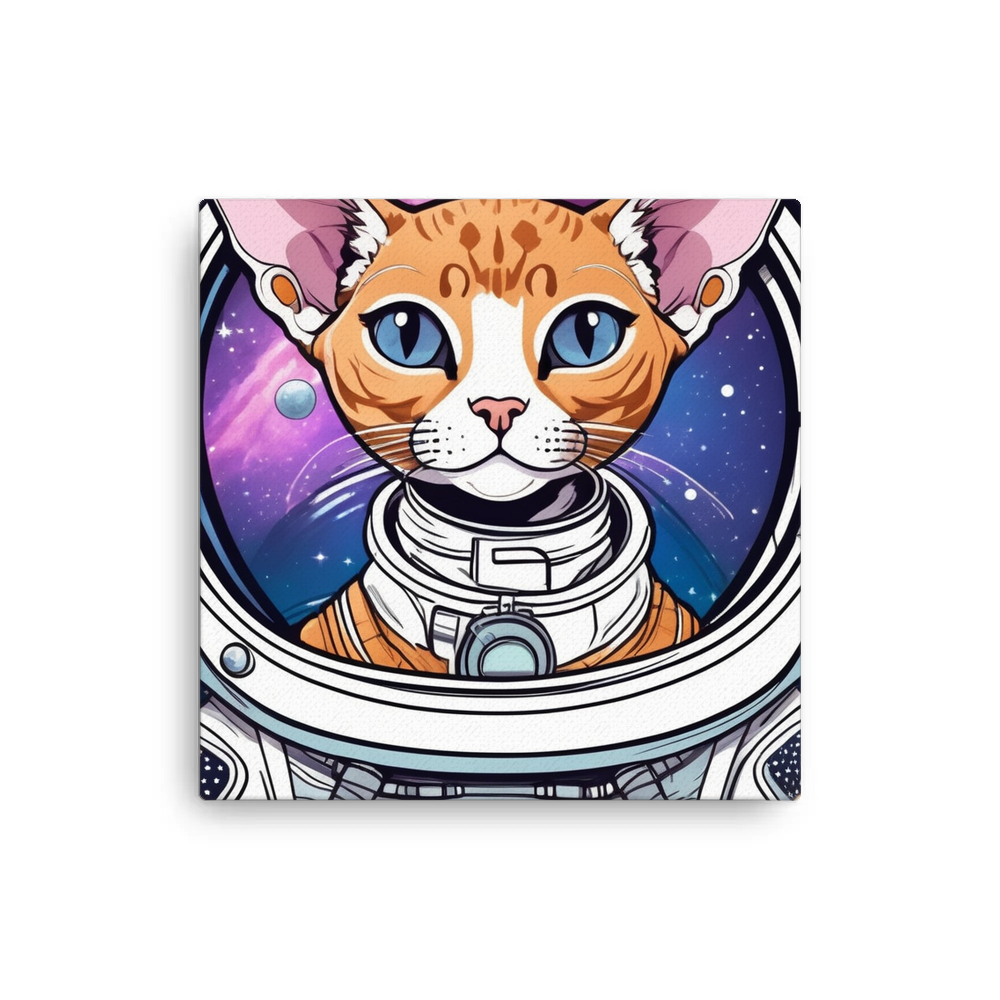 PugMug Custom Tabby Devon Rex Cat Canvas