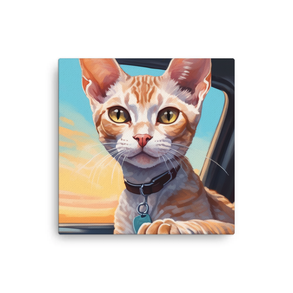 PugMug Custom Tabby Devon Rex Cat Canvas