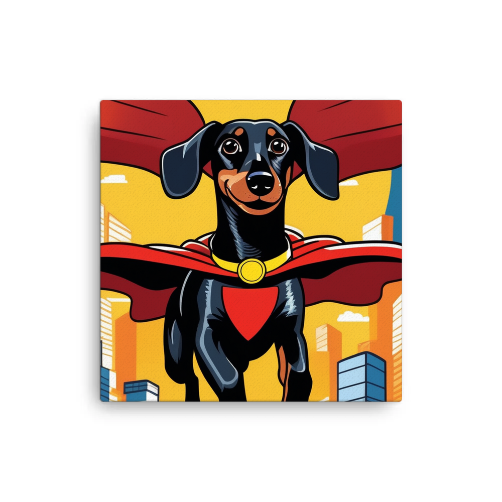 PugMug Custom Black Dachshund Canvas