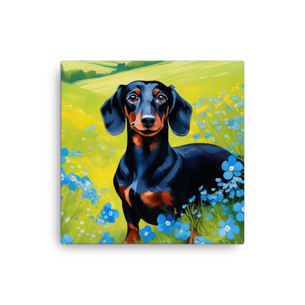 PugMug Custom Black Dachshund Canvas