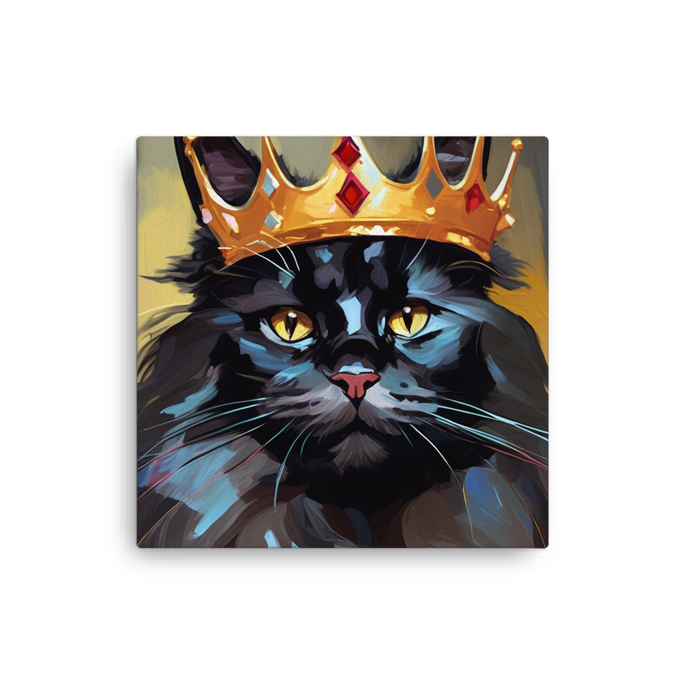 PugMug Custom Black Maine Coon Cat Canvas