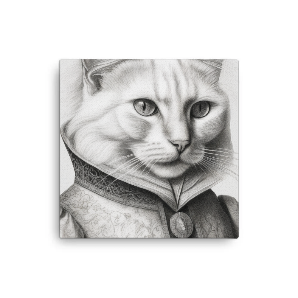 PugMug Custom White Companion Cat Canvas