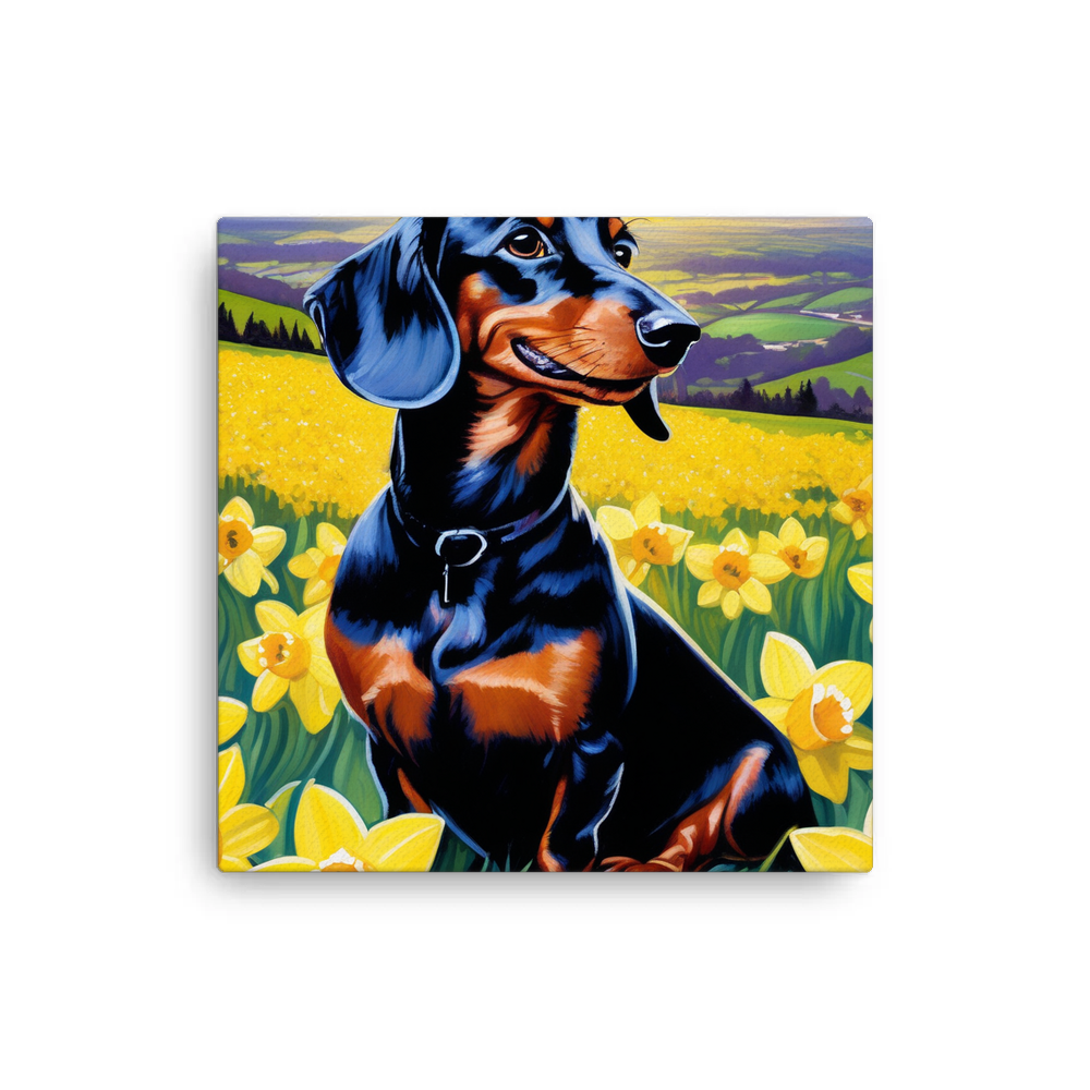 PugMug Custom Black Dachshund Canvas