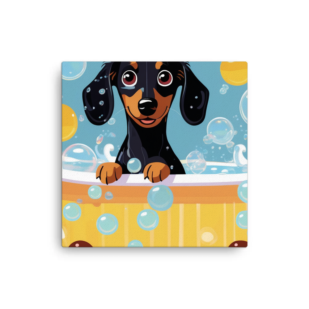 PugMug Custom Black Dachshund Canvas