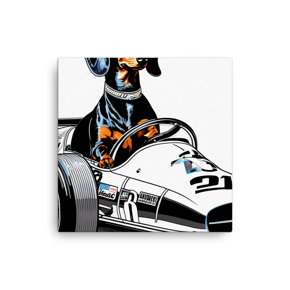 PugMug Custom Black Dachshund Canvas