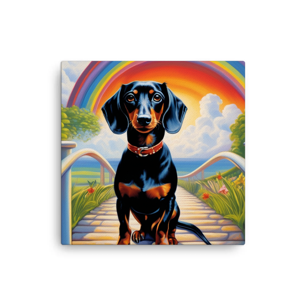 PugMug Custom Black Dachshund Canvas