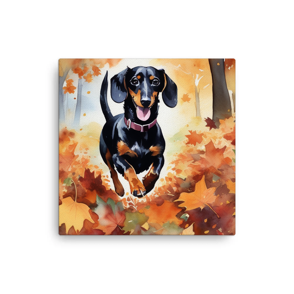 PugMug Custom Black Dachshund Canvas
