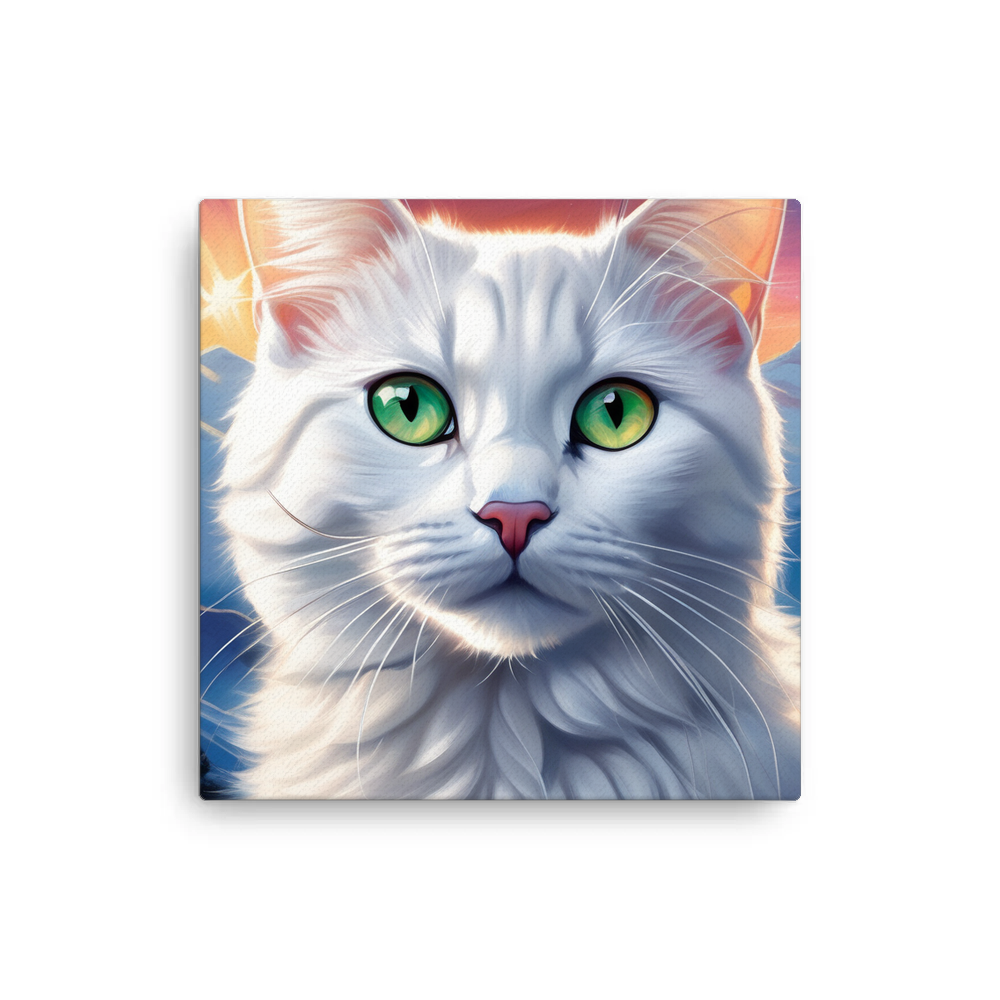 PugMug Custom White American Shorthair Cat Canvas