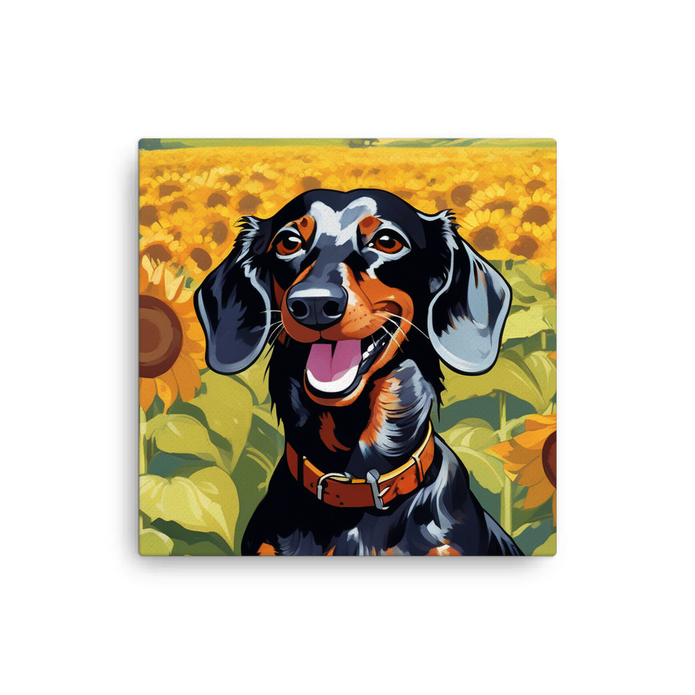 PugMug Custom Black Dachshund Canvas