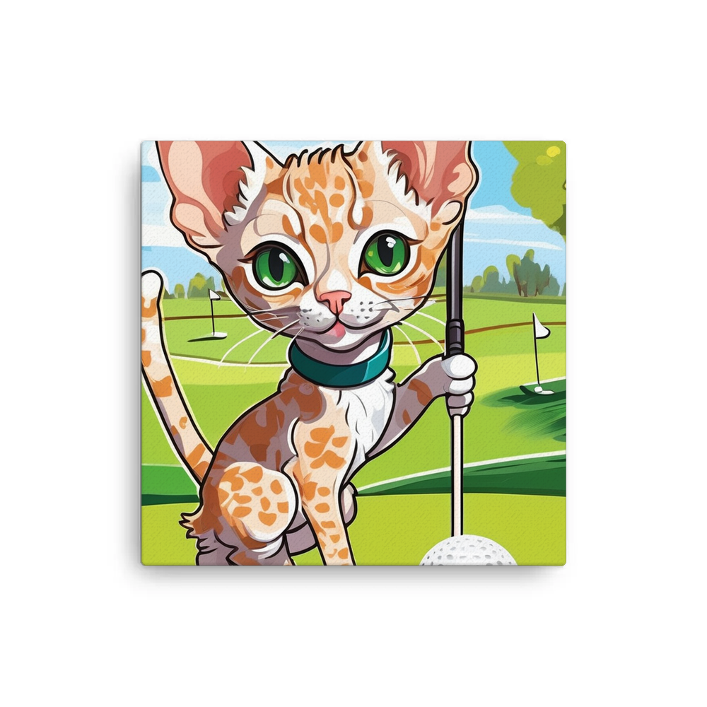 PugMug Custom Tabby Devon Rex Cat Canvas