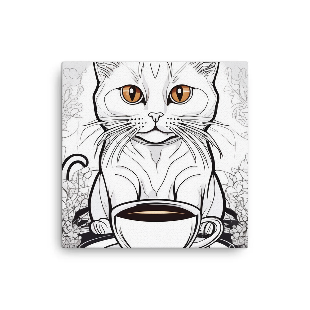 PugMug Custom White Companion Cat Canvas