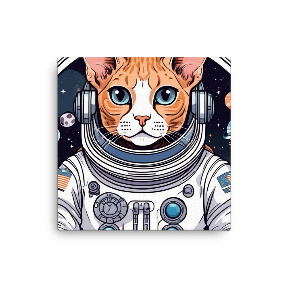 PugMug Custom Tabby Devon Rex Cat Canvas