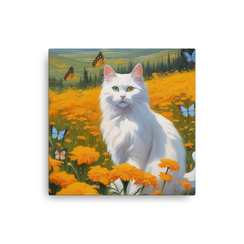 PugMug Custom White Companion Cat Canvas