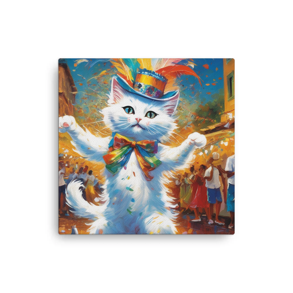 PugMug Custom White Companion Cat Canvas