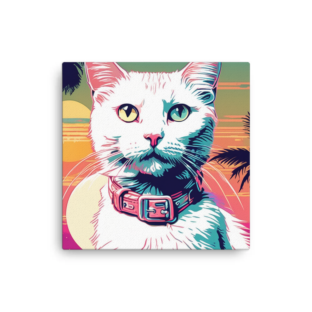 PugMug Custom White Companion Cat Canvas
