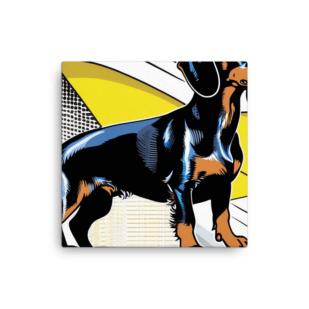 PugMug Custom Black Dachshund Canvas