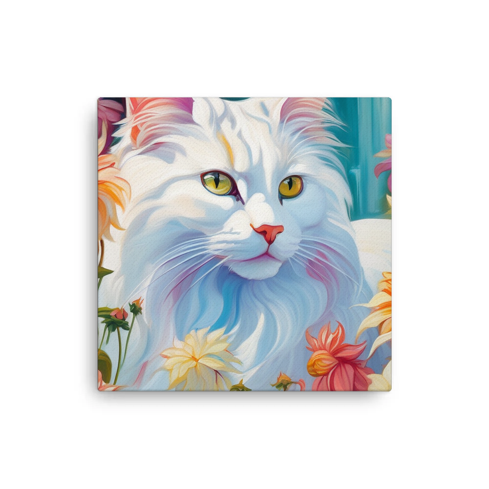 PugMug Custom White Companion Cat Canvas