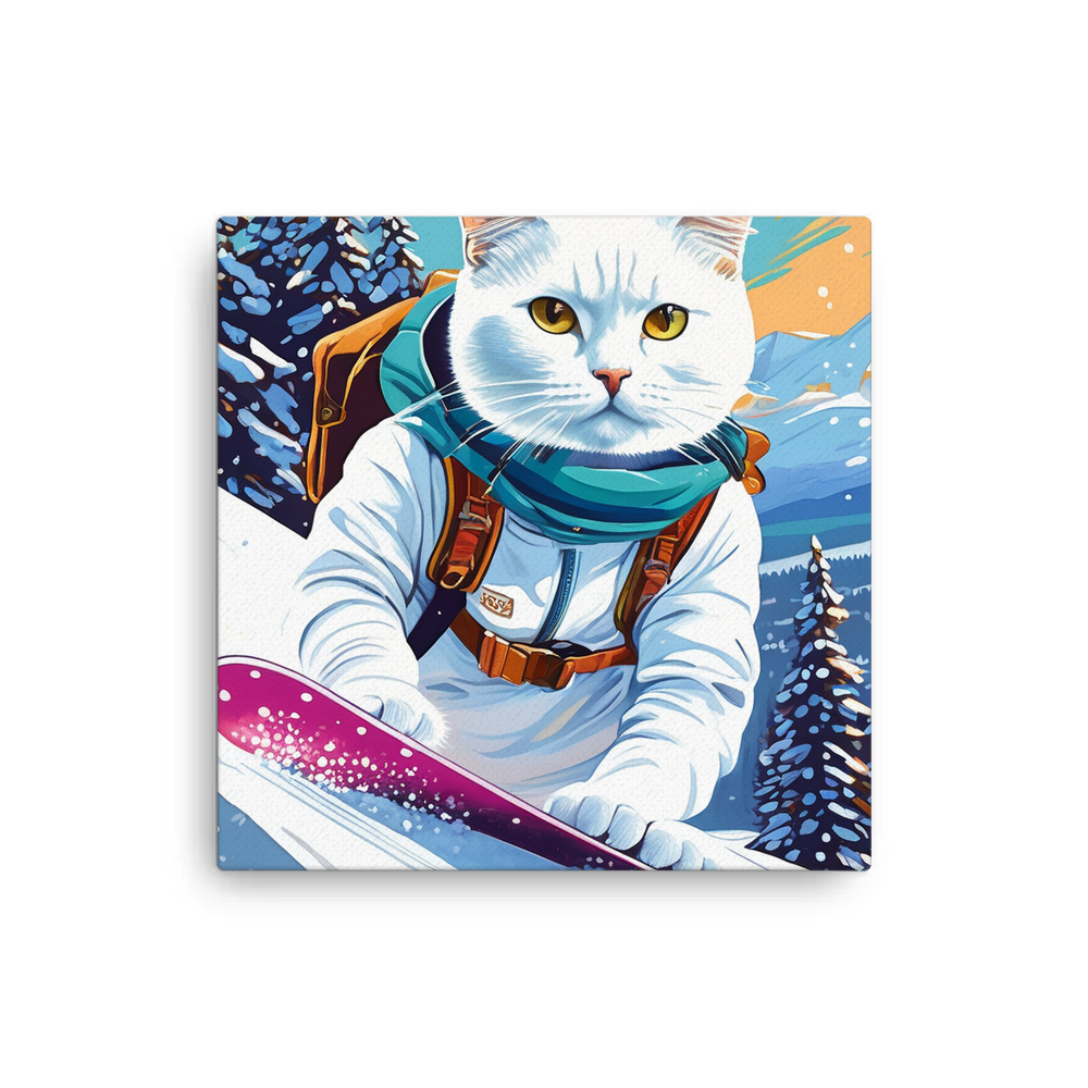 PugMug Custom White Companion Cat Canvas